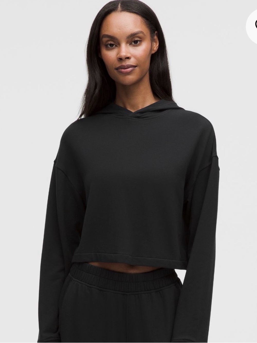 lululemon athletica Black Cropped Hoodie